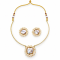 pearl brass string Neckalce